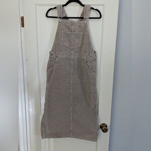 Levi's Small Gray Corduroy Overall Skirt